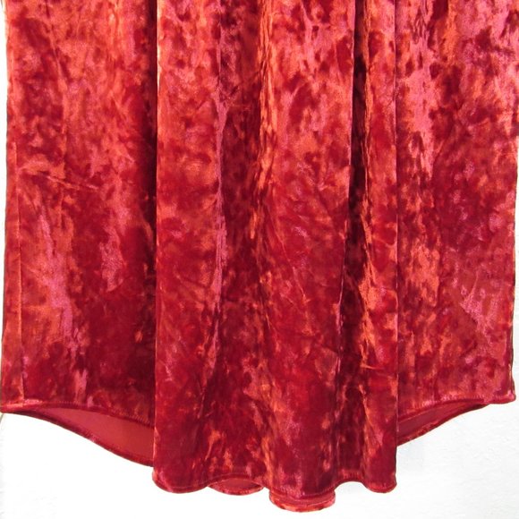 LC Lauren Conrad Top Sz XL Red Velvet Cap Sleeve - Picture 4 of 12